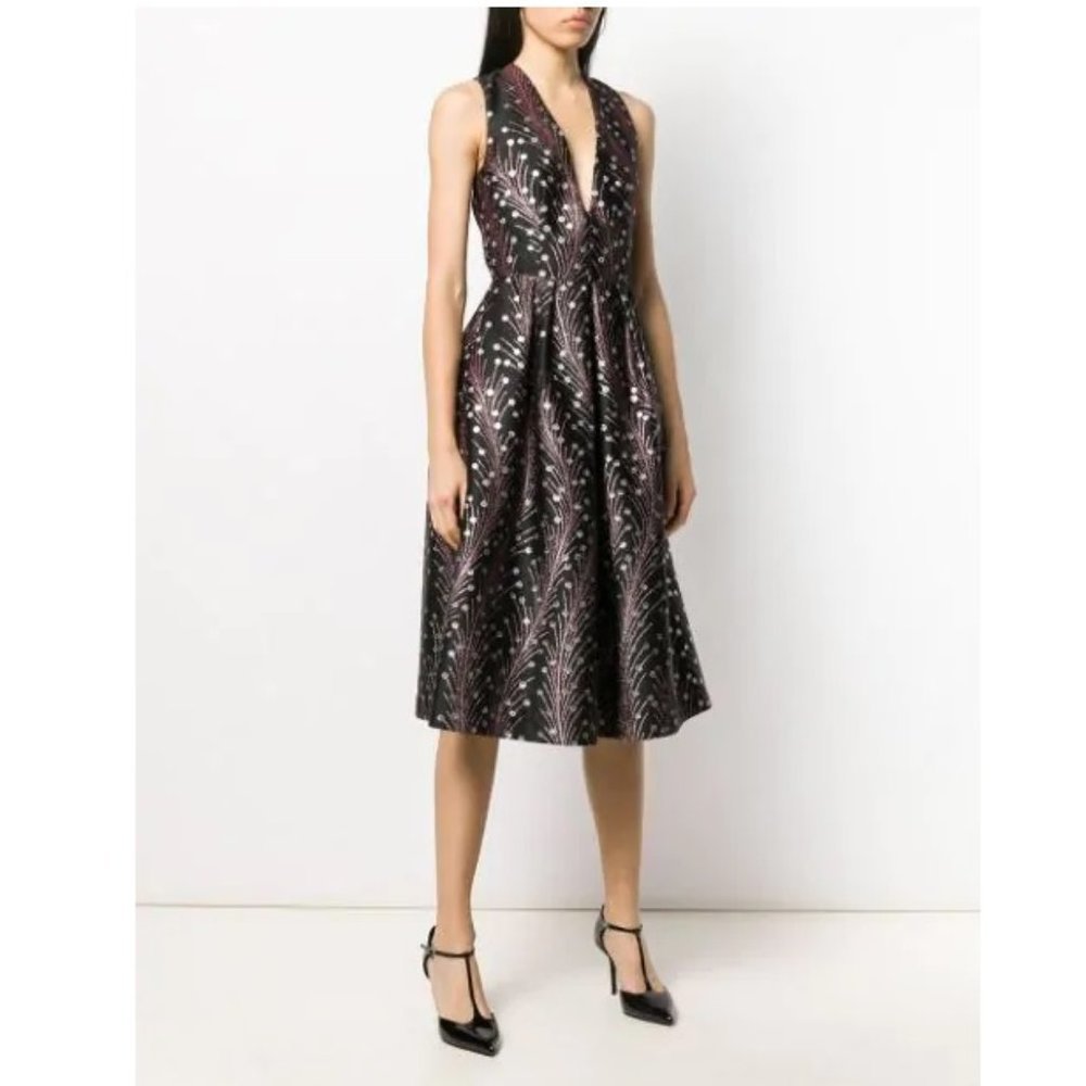 Marco De Vincenzo Fern Printed Dress